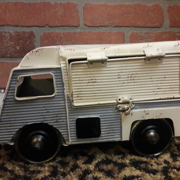 RETRO Metal Vintage ART Food Truck Van Home Decor 12" Toy Display Van Camper FUN - Picture 10 of 11